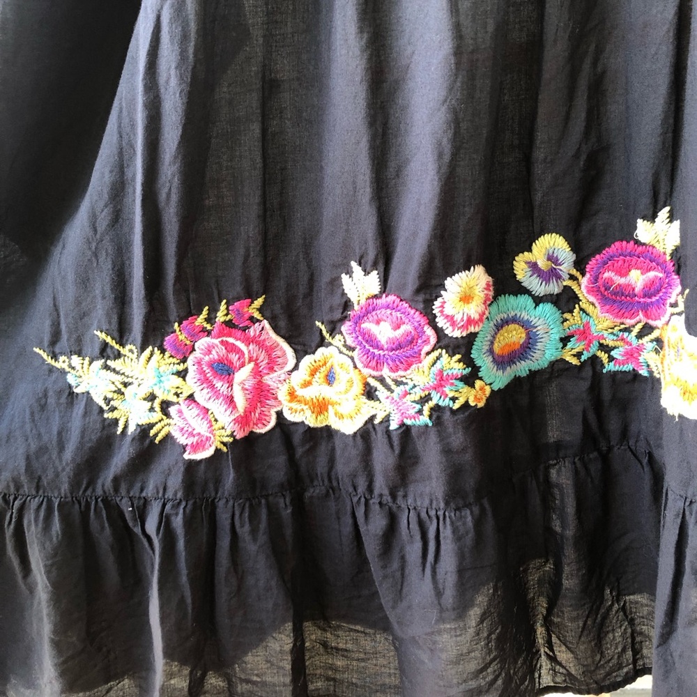 Johnny Was Embroidered Black Tank Dress - Picture 3 of 9